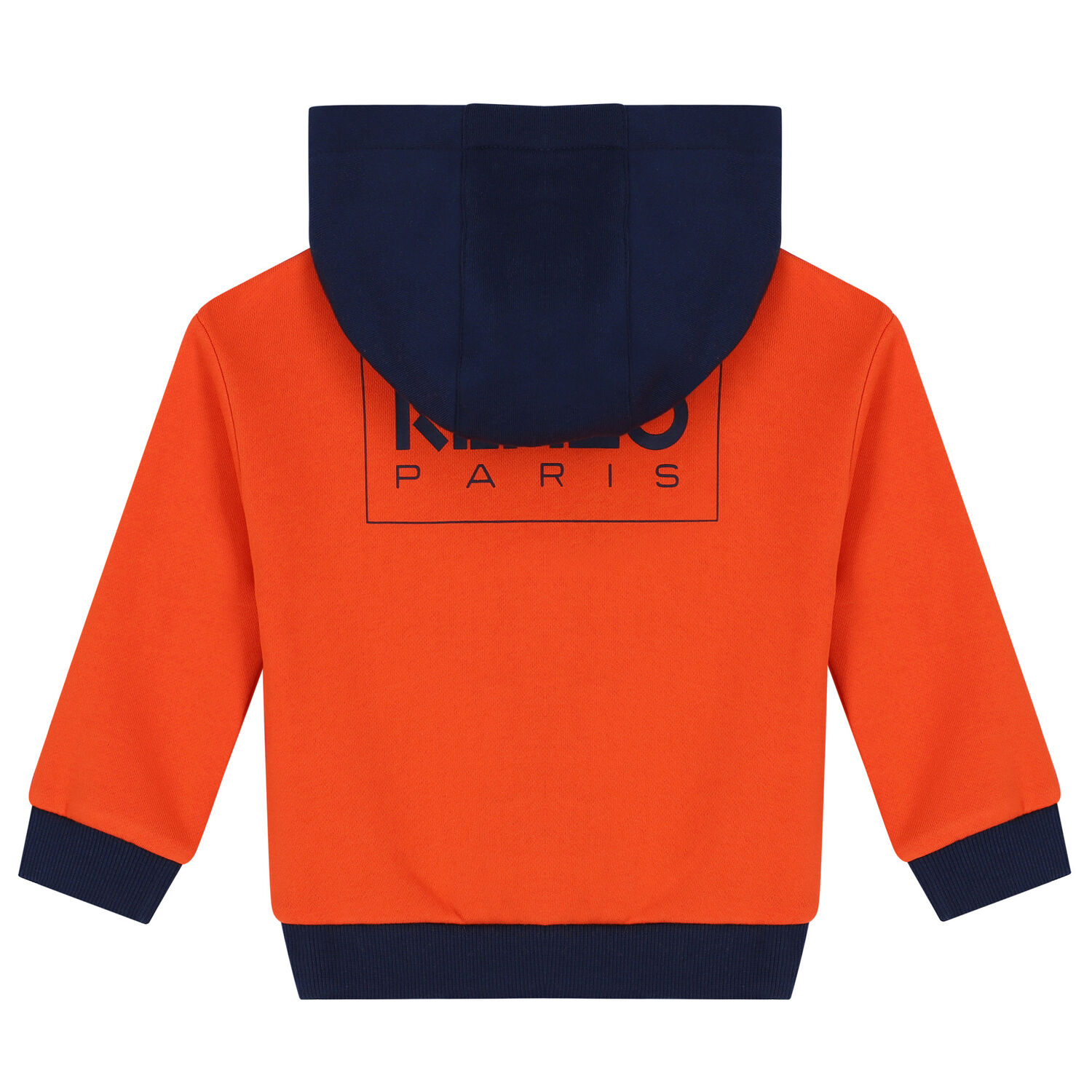 Younger Boys Orange & Navy Blue Logo Tracksuit, 1, hi-res
